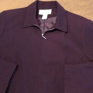 Norton McNaughton Plum Lined Full Zip Blazer Sz 10